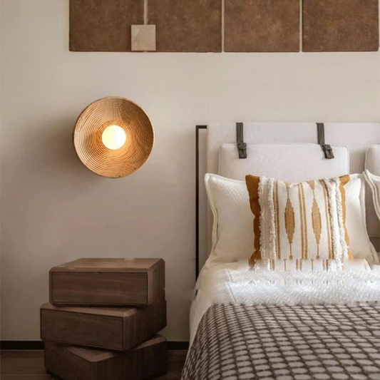Wandlamp Retro Japandi Stijl – Unieke Muurlamp voor Sfeervolle Verlichting Binnen