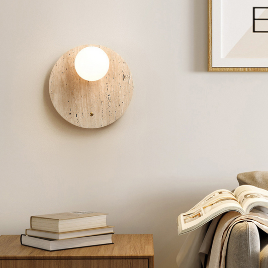 Wandlamp voor Slaapkamer – Minimalistisch Japandi Ontwerp met Natuurlijke Materialen
