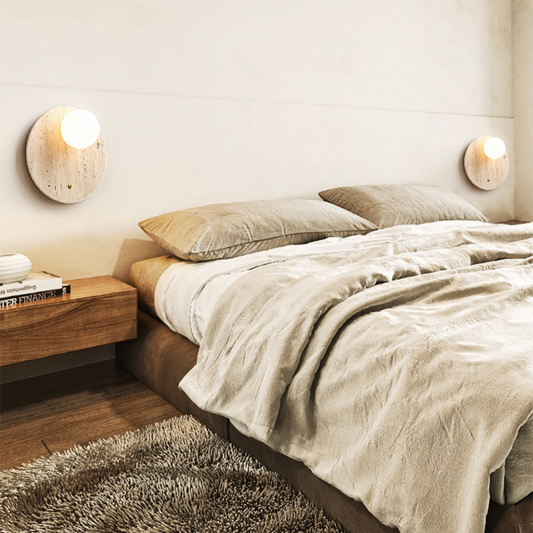 Wandlamp voor Slaapkamer – Minimalistisch Japandi Ontwerp met Natuurlijke Materialen