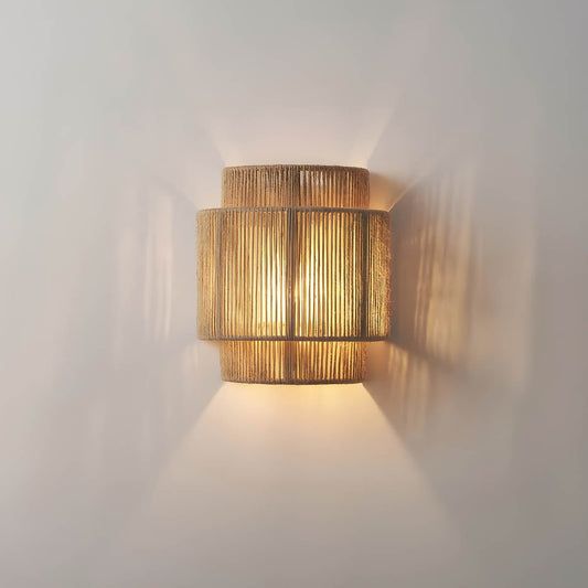 Wandlamp van Natuurlijke Materialen met Touwcompositie – 25x23 cm voor Binnen, LED Inclusief, Ideaal voor Woonkamer en Slaapkamer 2