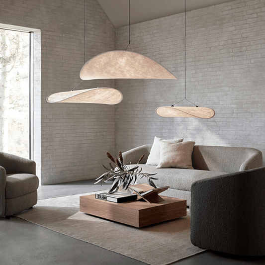 Japandi Stijl Hanglamp voor Eettafel – Duurzaam en Minimalistisch Design met Dimbare LED Verlichting 1