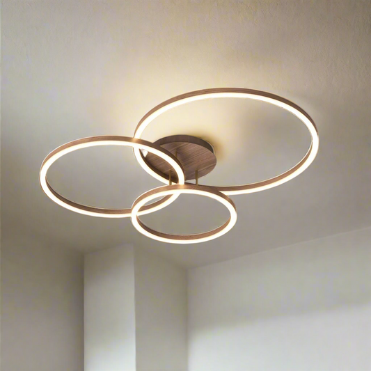Zwarte LED Plafondlamp met Elegante Ring – Modern Design Plafonniere voor Slaapkamer en Woonruimte 2